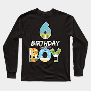 Toy Funny 6th Birthday Story B-day Gift For Boys Kids Long Sleeve T-Shirt